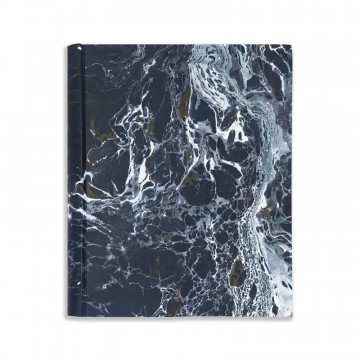 Photo album in marbled paper blue, red and white Andrea - Conti Borbone - Front standard