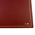 Alfombrilla de escritorio de piel de fresa, piel de becerro roja - Conti Borbone - Alfombrilla personalizable - 90 decoración - 