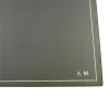 Sottomano pelle Graffite, pelle di vitello grigio - Conti Borbone - Tappetino personalizzabile - decorazione 90 - stampatello
