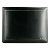 Cofanetto pelle dark in pelle di vitello liscio nero - Conti Borbone - decorazione in oro - stampatello - alto