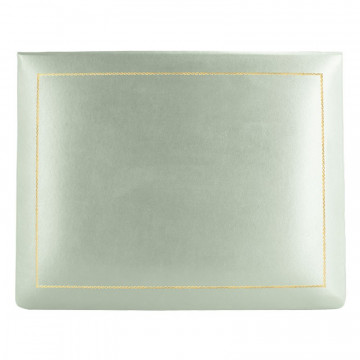 Cofanetto pelle Aqua in pelle di vitello liscio azzurro - Conti Borbone - decorazione in oro alto