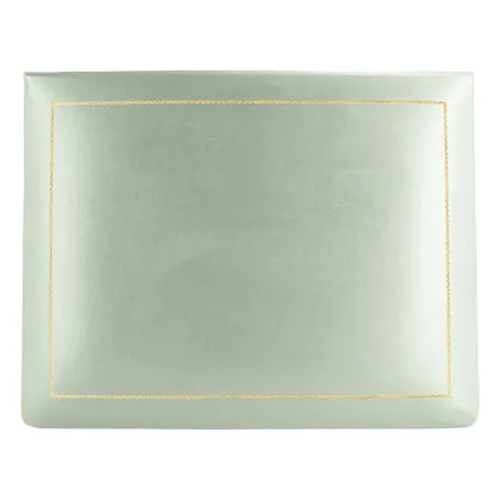 Cofanetto pelle Aqua in pelle di vitello liscio azzurro - Conti Borbone - decorazione in oro alto