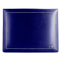 Caja de piel azul - piel de becerro lisa azul - Conti Borbone - interior flocado - decoración dorada - letras mayúsculas - alta