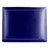 Cofanetto pelle Bluette in pelle di vitello liscio blue - Conti Borbone - decorazione in oro - stampatello - alto