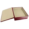 Cofanetto pelle Rubino in pelle di vitello liscio bordeaux - Conti Borbone - interno floccato