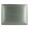 Cofanetto pelle graffite in pelle di vitello liscio grigio - Conti Borbone - decorazione in oro - stampatello - alto
