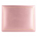 Camelia leather box -  smooth pink calfskin - Conti Borbone - flocked interior - gold decoration - block letters - high