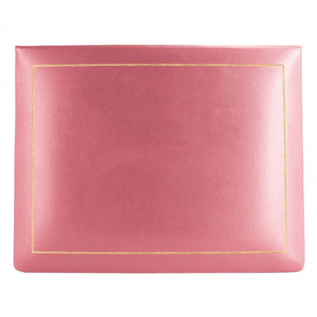 Cofanetto pelle Fuxia in pelle di vitello liscio rosa - Conti Borbone - decorazione in oro - alto