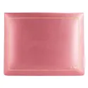 Boîte en cuir fuchsia - cuir de veau lisse rose - Conti Borbone - intérieur floqué - décor doré - lettres capitales - haut