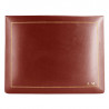 Strawberry leather box -  smooth red calfskin - Conti Borbone - flocked interior - gold decoration - block letters - high