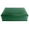 Cofanetto pelle Pino in pelle di vitello liscio verde - Conti Borbone - decorazione in oro - stampatello - lato