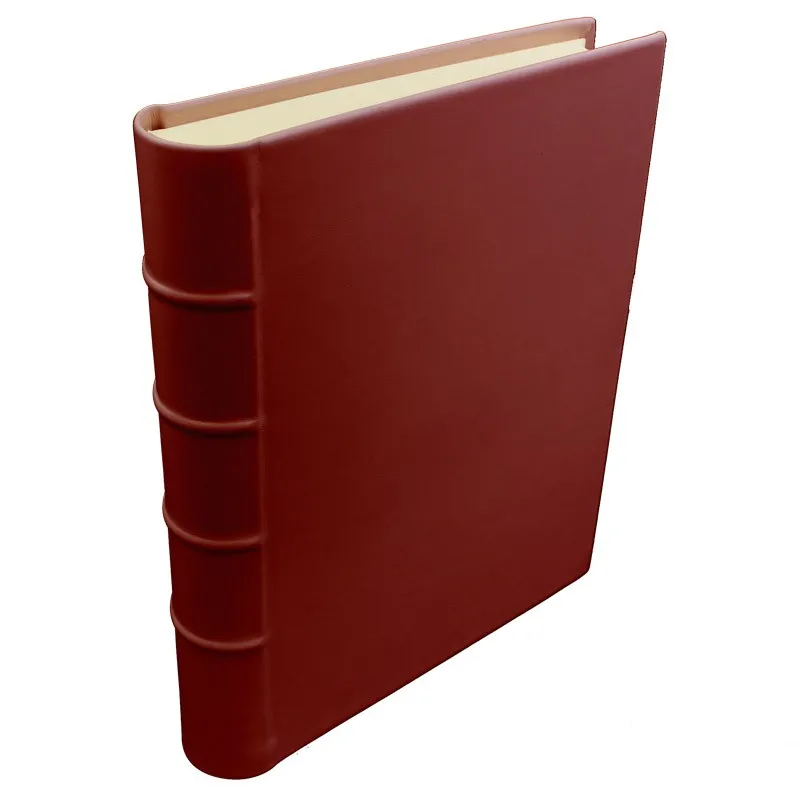 Album foto pelle Fragola - Conti Borbone - Pelle di vitello rosso - Standard - dorso