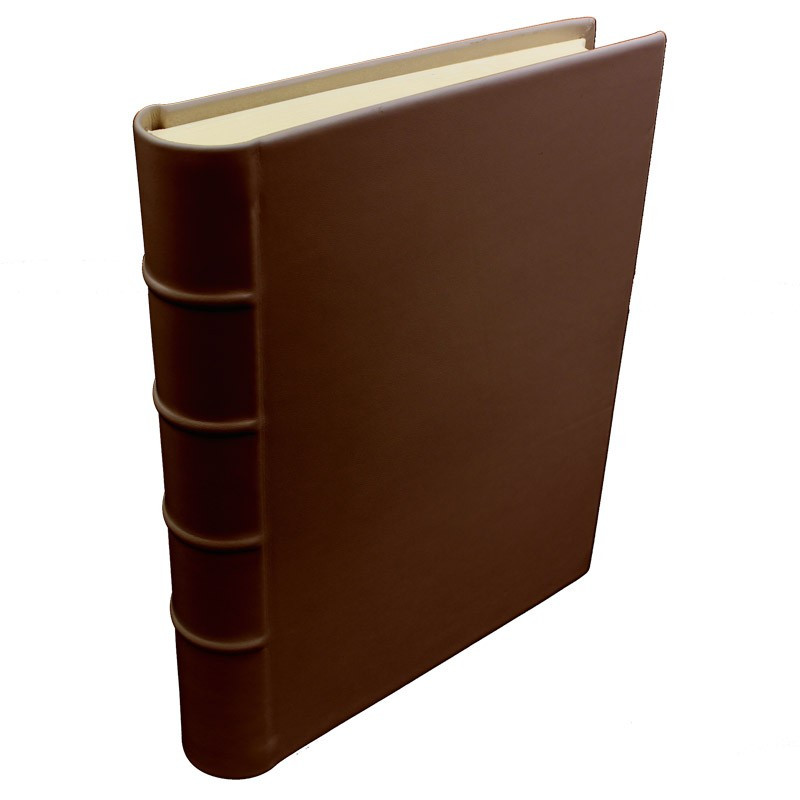 Cuoio leather photo album - Conti Borbone - brown calskin - Standard - spine