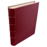 Album foto pelle Rubino - Conti Borbone - Pelle di vitello bordeaux - Standard - dorso