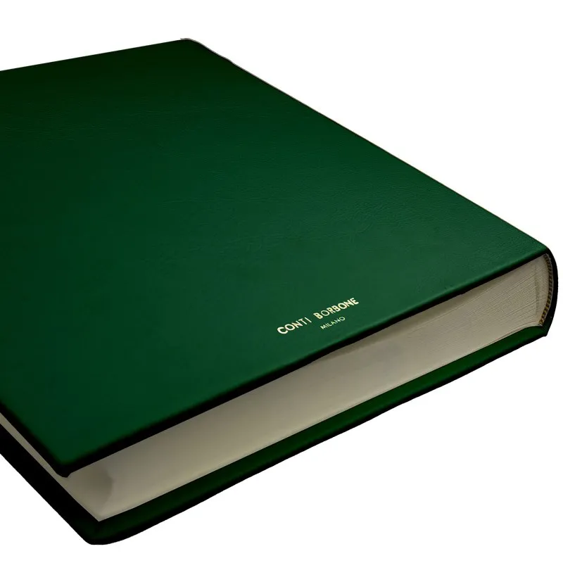 Pino leather photo album - Conti Borbone - green calskin - brand