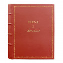 Coral leather photo album - Conti Borbone - pink calskin - Standard - 27 - block letters