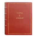 Coral leather photo album - Conti Borbone - pink calskin - Standard - 27 - block letters