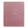 Album foto pelle Camelia - Conti Borbone - Pelle di vitello rosa - Standard - 27 - stampatello
