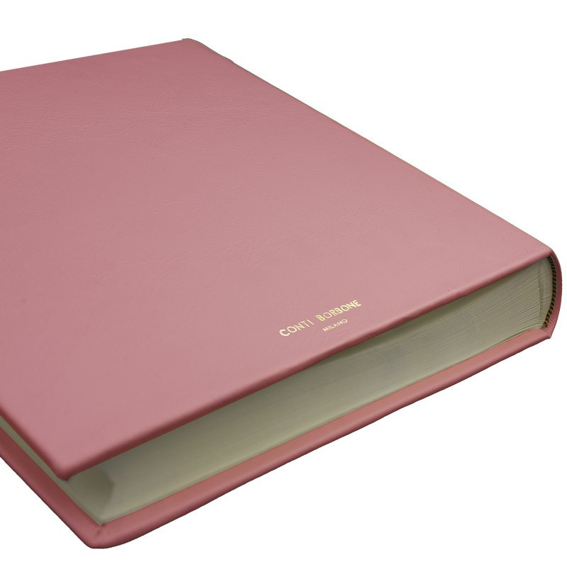 Camelia leather photo album - Conti Borbone - pink calskin - brand