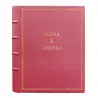 Album foto pelle Fuxia - Conti Borbone - Pelle di vitello rosa - Standard - 27 - stampatello