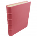 Fuchsia leather photo album - Conti Borbone - pink calskin - Standard - spine