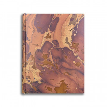 Photo album in marbled paper brown Bruno - Conti Borbone - standard front