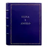 Album foto pelle Bluette - Conti Borbone - Pelle di vitello blu - Standard - 27 - stampatello