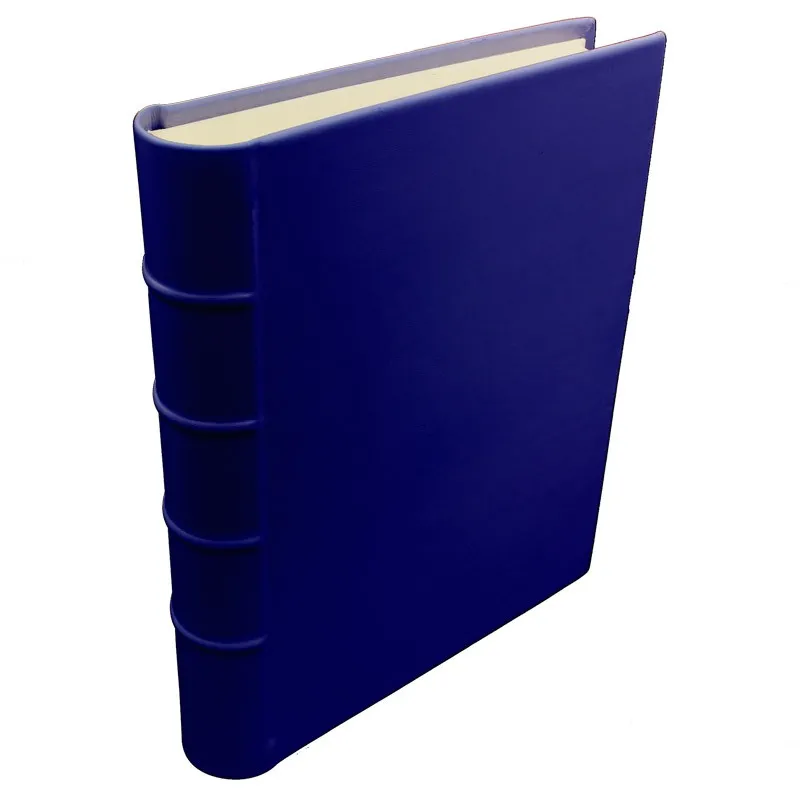 Fuchsia leather photo album - Conti Borbone - pink calskin - Standard - spine