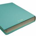 Turquoise leather photo album - Conti Borbone - light blue calskin - brand