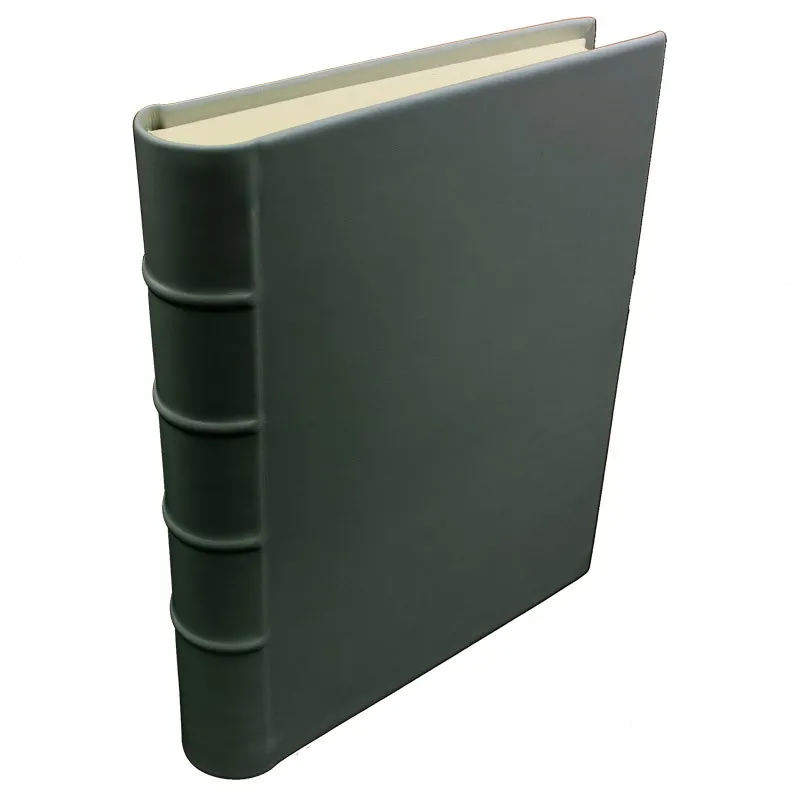 Album photo en cuir anthracite - Conti Borbone - calskin gris foncé - Standard - dos