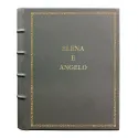 ألبوم صور من الجلد الجرافيتي - Conti Borbone - جلد رمادي - قياسي - 27 - أحرف كبيرة