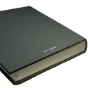Album photo en cuir graphite - Conti Borbone - calskin gris - lettres capitales