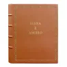 Album foto pelle Zucca - Conti Borbone - Pelle di vitello arancione - Standard - 27 - stampatello