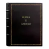 Album foto pelle Dark - Conti Borbone - Pelle di vitello nero - Standard - 27 - stampatello