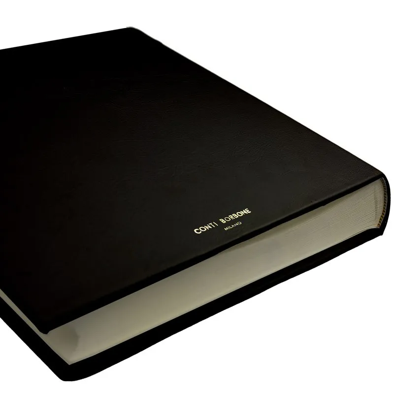 Album photo en cuir foncé - Conti Borbone - calskin noir - marque