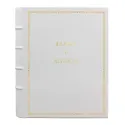 Álbum de fotos de piel Ice - Conti Borbone - piel de becerro blanca - Estándar - 27 - letras mayúsculas