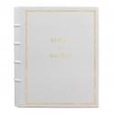 Ice leather photo album - Conti Borbone - white calskin - Standard - 27 - block letters