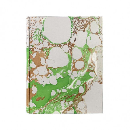 Photo album Maya in marbled paper brown, green, white and gray - Conti Borbone - standard