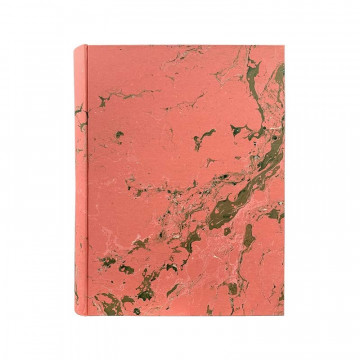 Photo album Mia in marbled paper pink, green, white - Conti Borbone - standard