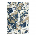 Handmade marbled paper in brown and blue colors Sonia - Conti Borbone - Milano Italy