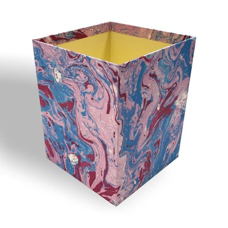 Corbeille à papier en papier marbré Aurora - Conti Borbone - Milan Italie