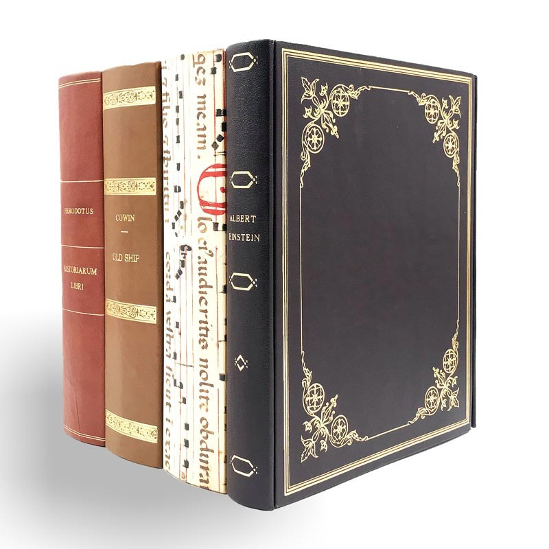 Gettacarte libri finti in pelle  - Conti Borbone - Milano Italia