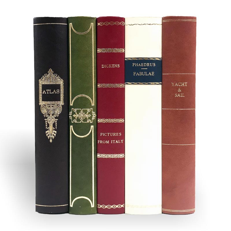 Gettacarte libri finti in pelle  - Conti Borbone - Milano Italia