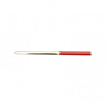 Coral leather knife - Conti Borbone - Paper knife in pink calf leather