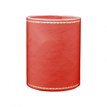 Portapenne in pelle Corallo - Conti Borbone - porta penne in pelle di vitello rosa - decorazione 90