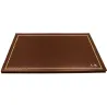 Sottomano doppio pelle Cuoio, pelle di vitello marrone - Conti Borbone - sottomano apribile - decorazione 90 - stampatello