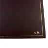Sottomano doppio pelle Cioccolato, pelle di vitello marrone - Conti Borbone - decorazione 90 - stampatello