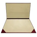 Rubinrote Leder-Schreibtischunterlage, bordeauxfarbenes Kalbsleder - Conti Borbone - individualisierbare Schreibunterlage - Mark