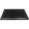 Sottomano doppio pelle Dark, pelle di vitello nero - Conti Borbone - sottomano personalizzabile - decorazione 90 - stampatello