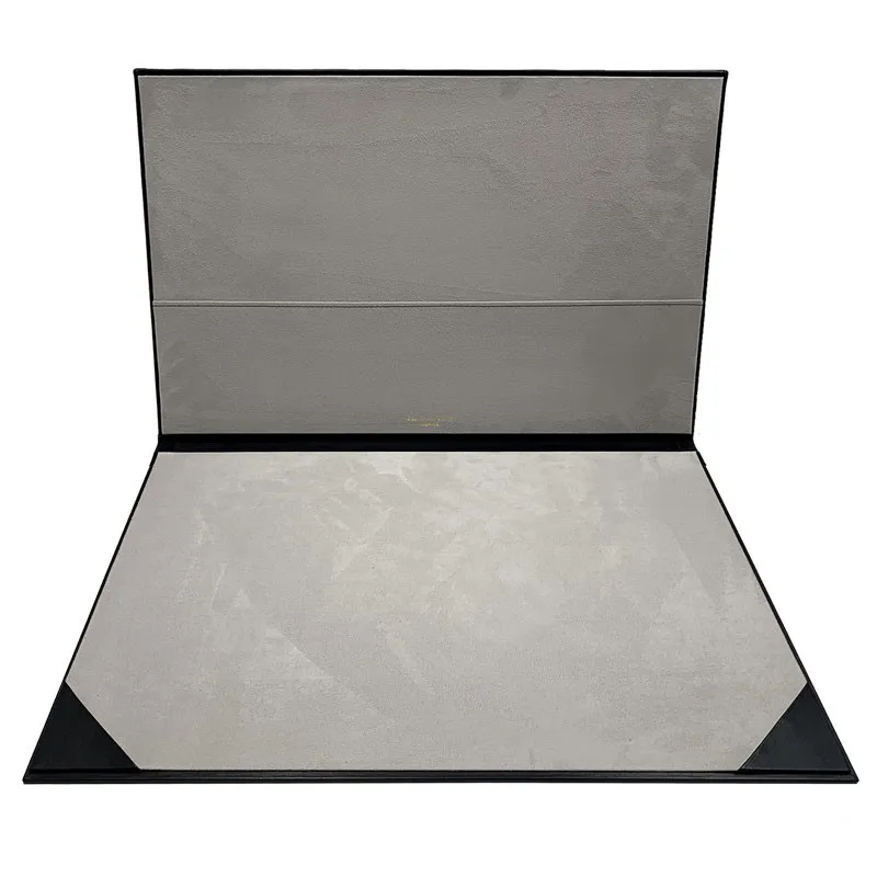 Sous-main en cuir foncé, cuir de veau noir - Conti Borbone - sous-main personnalisable - décoration 150 - marque